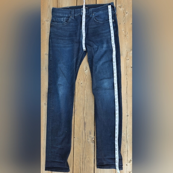 True Religion Jeans, Rocco Relaxed Skinny, Dark Wash, 34 Waist, Good Condition - Picture 4 of 13